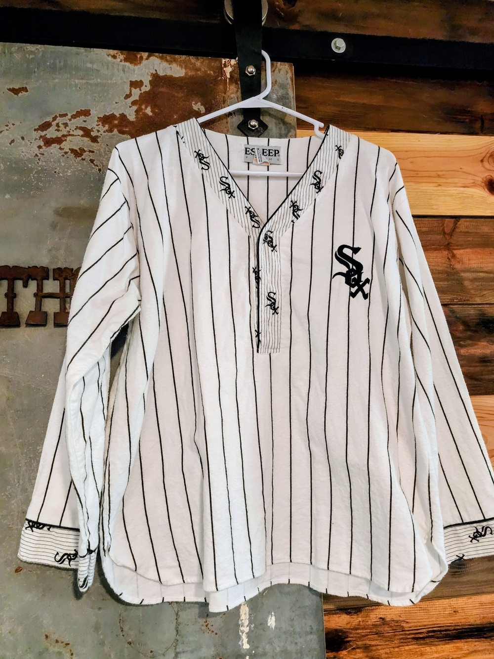Vintage 90's Chicage White Sox Flannel Pajama Jersey